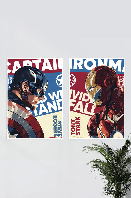 Captain America vs Iron Man Set | CIVIL WAR | MARVEL Piece of 2