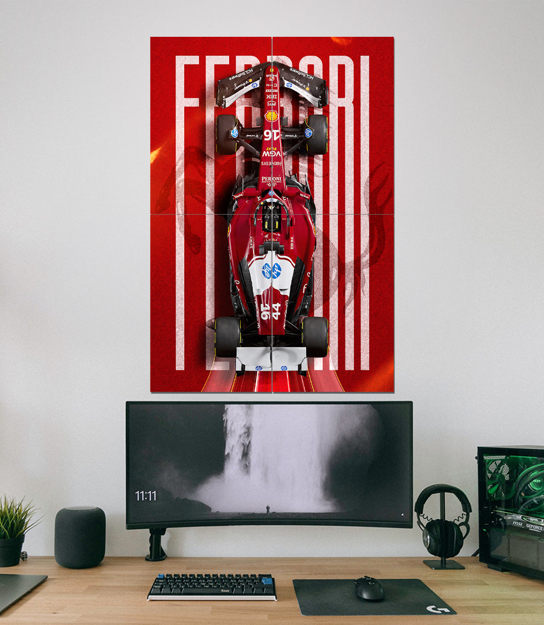Ferrari SF24 | Formula 1 Wall Art | 4 Piece Set