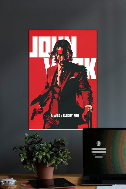 A Wild and Bloody Ride| JOHN WICK | Movie Poster