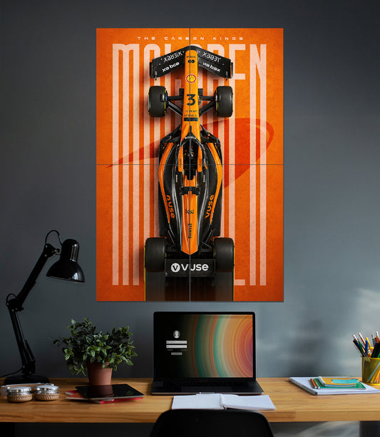 McLaren MCL38 | The Carbon Kings | Formula 1 Wall Art | 4 Piece Set