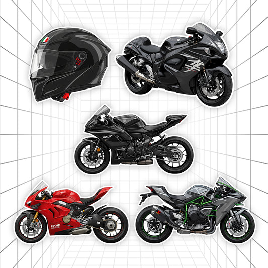 Superbike Stickers #01 | Stickerized | 5 Stickers