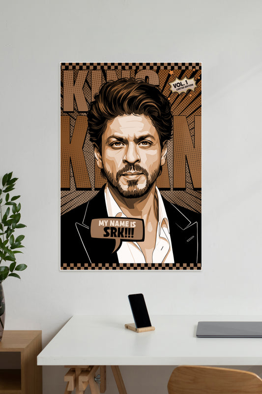 Shah Rukh Khan X Comic book | KING KHAN | Celebrities Poster