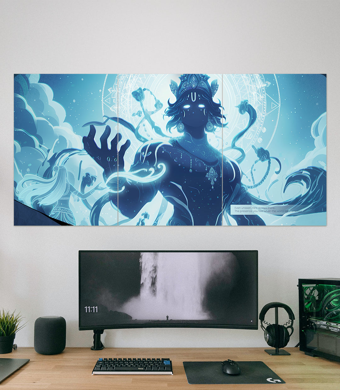 Lord Krishna | Eternal Aura | Devotional | 3 Piece Set