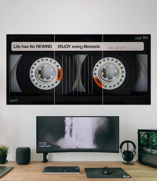 Life has no REWIND Enjoy every Moment | Motivation | 3 Piece Set